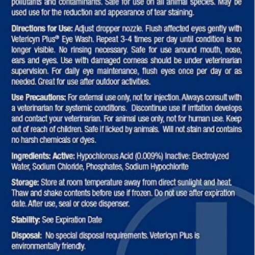 Vetericyn Plus All Animal Eye Wash. Pain-Free Solution for Abrasio...