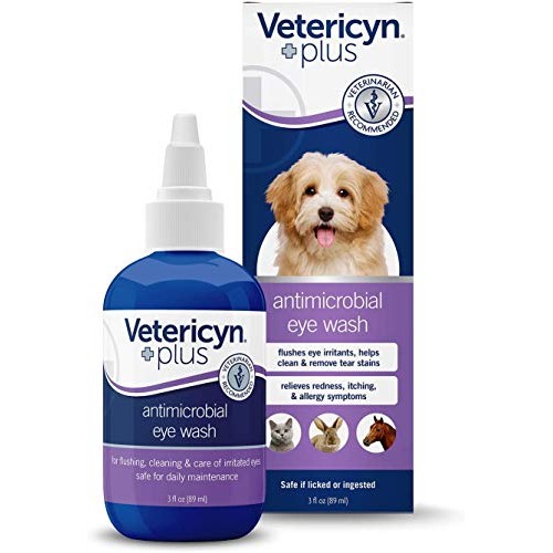 Vetericyn Plus All Animal Eye Wash. Pain-Free Solution for Abrasio...