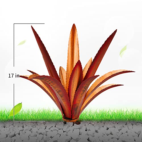 Vexercisehoop Metal Agave Yard Art, Tequila Rustic Garden Sculptur...
