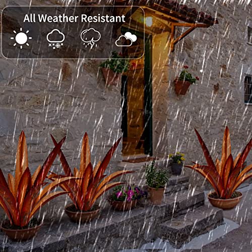 Vexercisehoop Metal Agave Yard Art, Tequila Rustic Garden Sculptur...
