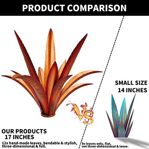 Vexercisehoop Metal Agave Yard Art, Tequila Rustic Garden Sculptur...