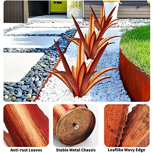 Vexercisehoop Metal Agave Yard Art, Tequila Rustic Garden Sculptur...