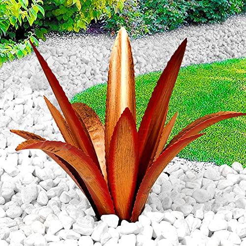 Vexercisehoop Metal Agave Yard Art, Tequila Rustic Garden Sculptur...