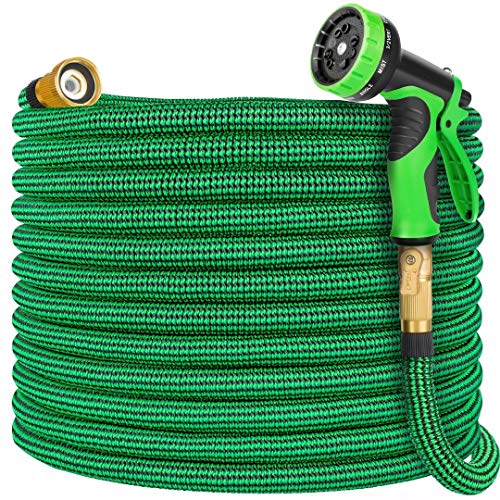 Vezane Garden Hose 100ft, Water Hose with 10 Function Nozzle and D...