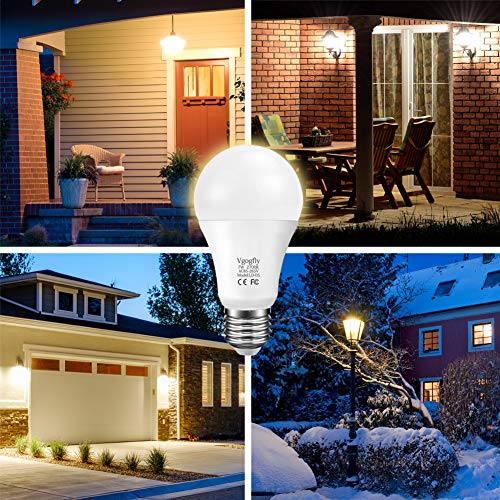 Dusk to Dawn Light Bulb Sensor Smart LED Outdoor Lighting Bulbs La...