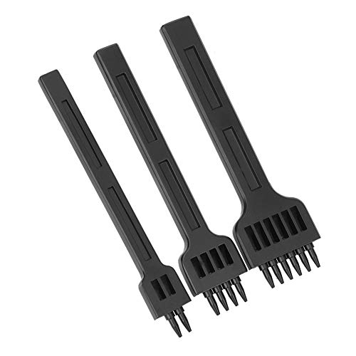4PCs 1mm Hole Diameter 2/4/6 Prong Leather Craft Tool, 4mm Steel E...