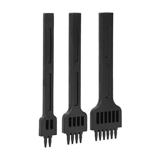 4PCs 1mm Hole Diameter 2/4/6 Prong Leather Craft Tool, 4mm Steel E...