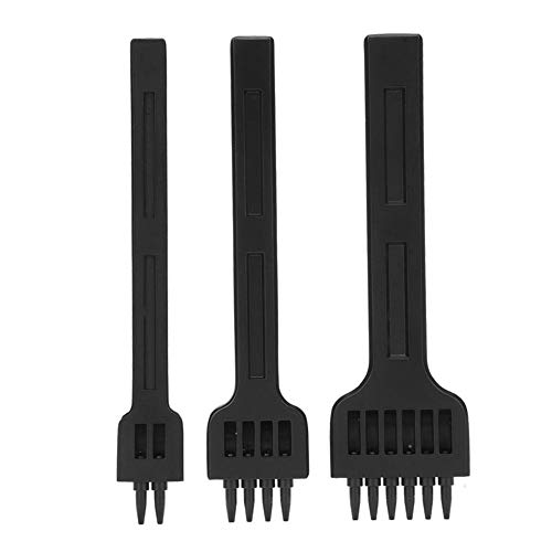 4PCs 1mm Hole Diameter 2/4/6 Prong Leather Craft Tool, 4mm Steel E...