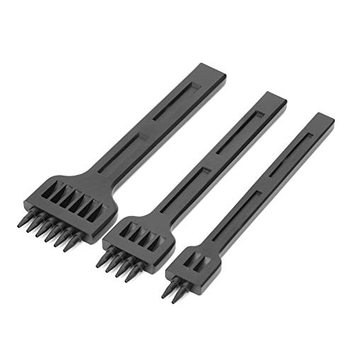4PCs 1mm Hole Diameter 2/4/6 Prong Leather Craft Tool, 4mm Steel E...