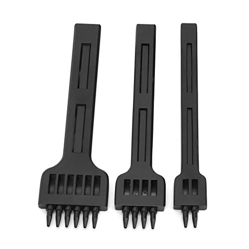 4PCs 1mm Hole Diameter 2/4/6 Prong Leather Craft Tool, 4mm Steel E...