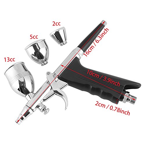 ViaGasaFamido Airbrush, Gravity Spray Trigger Air Paint Control Gu...