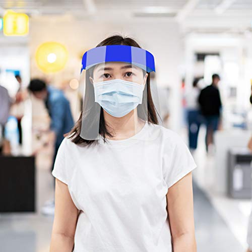 5 PCS Safety Face Shield Full Protection Cap Wide Visor Resistant ...