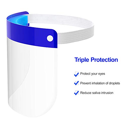 5 PCS Safety Face Shield Full Protection Cap Wide Visor Resistant ...