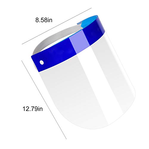 5 PCS Safety Face Shield Full Protection Cap Wide Visor Resistant ...