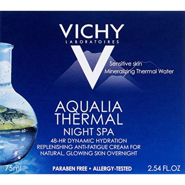 Vichy Aqualia Thermal Night Cream Night Spa with Hyaluronic Acid R...