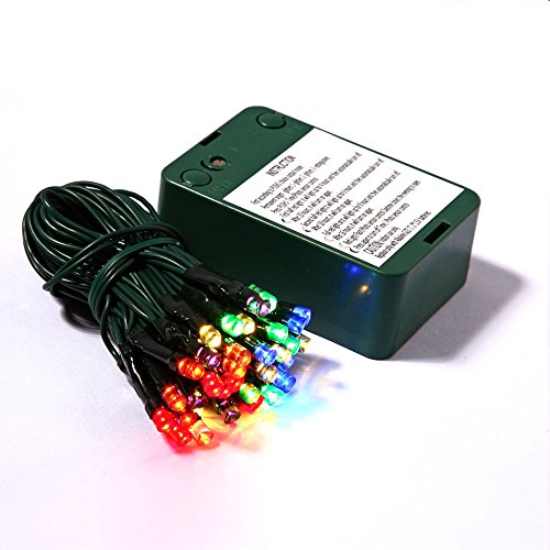 Vickerman 50-Light Battery Operated Wide Angle LED Multicolored Gr...