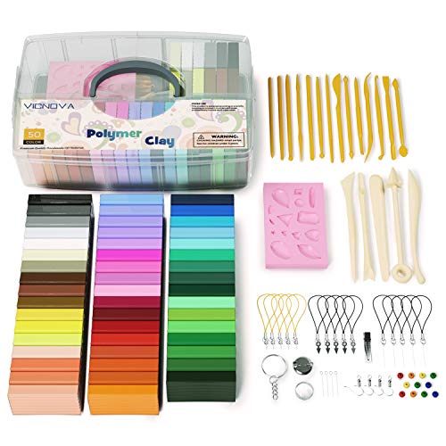 50 Colors Polymer Clay, Modeling Clay with 29 Clay Tools and Acces...