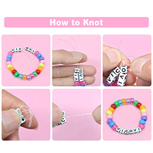 VICOVI 3640+pcs Pony Beads Kit for Bracelet Jewelry Making, Hair B...