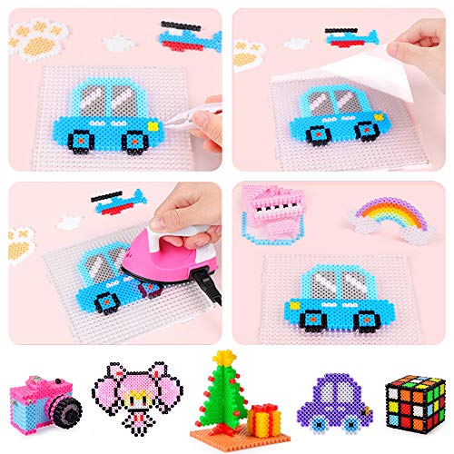 VICOVI 6600+pcs Fuse Beads Kit, Melty Fusion Beads Arts & Crafts S...