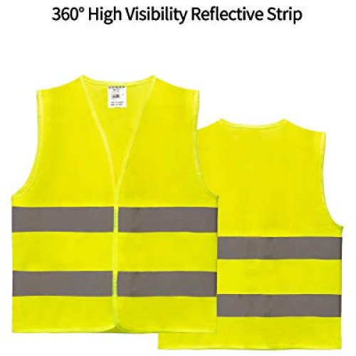 VICRR High Visibility Kids Teenager Safety Vest with Reflective St...