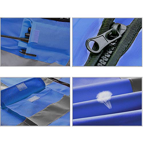 VICRR High Visibility Safety Vest with Reflective Strips Pockets, ...