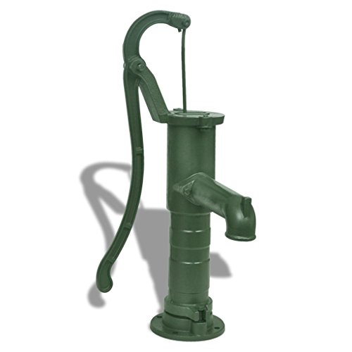 vidaXL Hand Pump w/Stand Cast Iron Well Water Pitcher Press Yard P...