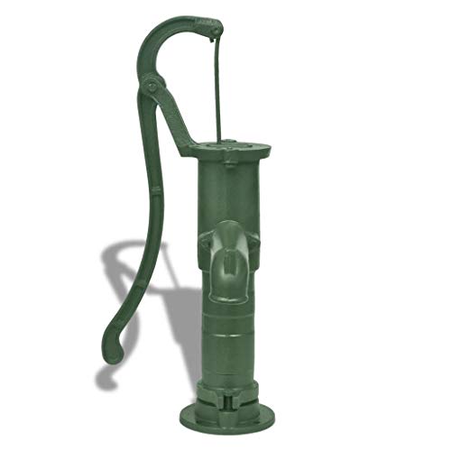 vidaXL Hand Pump w/Stand Cast Iron Well Water Pitcher Press Yard P...