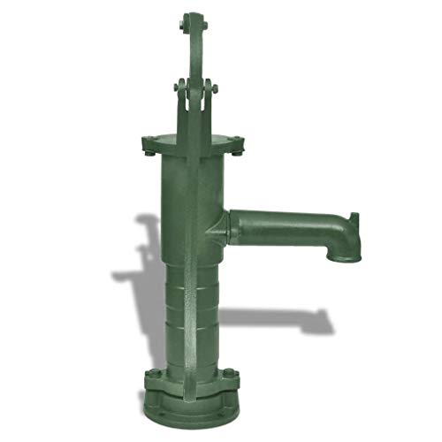 vidaXL Hand Pump w/Stand Cast Iron Well Water Pitcher Press Yard P...