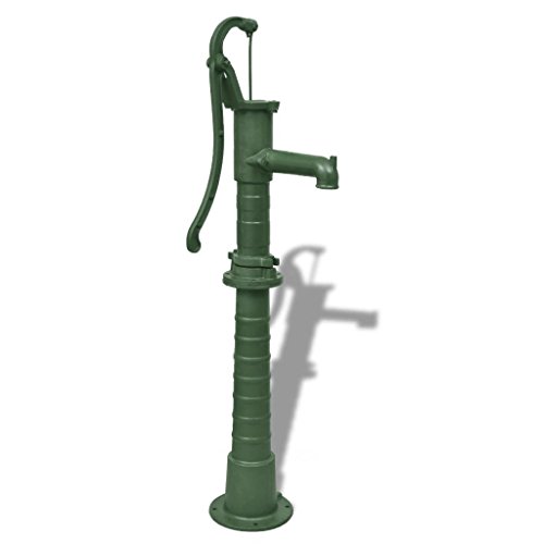 vidaXL Hand Pump w/Stand Cast Iron Well Water Pitcher Press Yard P...