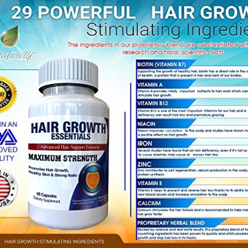 Hair Growth Essentials Supplement For Hair Loss - Advanced Hair Re...
