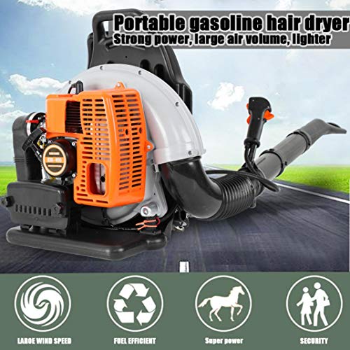 2-Cycle Gas Powered Backpack Leaf Blower for Lawn Care, Cordles Ha...