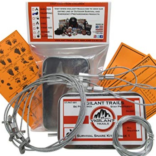 Vigilant Trails Pocket-Survival Snare Traps | Includes 3 Locking ...