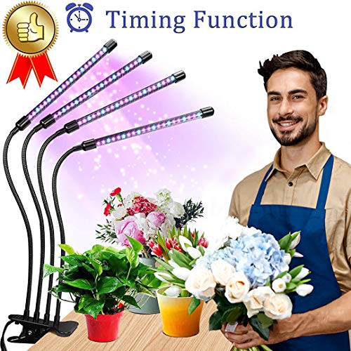 Grow Light, Vixxm Plant Light 4 Heads Upgraded Version, 40W 80 Bul...