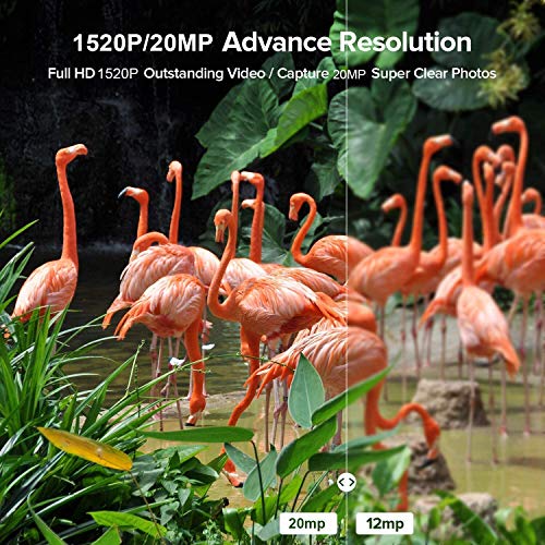 1520P 20MP Trail Camera, Hunting Camera with 120°Wide-Angle Motion...