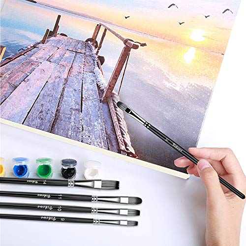 VIKEWE Professional Paint Brushes Set - 15 PCS Paint Brush with Oi...