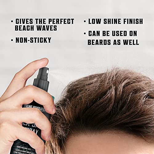 Viking Revolution Sea Salt Spray for Hair Men - Hair Texturizing S...