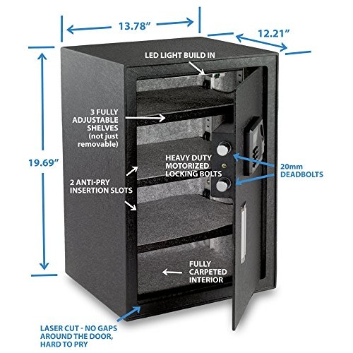 Viking Security Safe VS-50BLX Large Biometric Safe Fingerprint Safe
