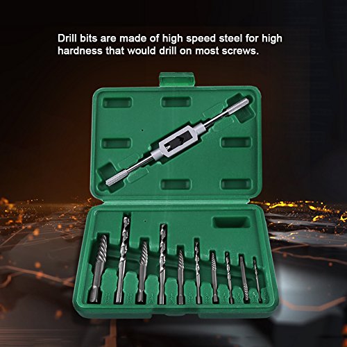 Screw Extractor & Left Hand Drill Bit Set, 11pcs HHS Broken Screw ...