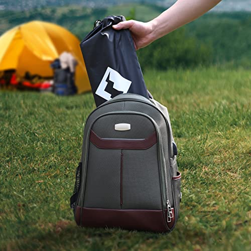 VILLEY Portable Camping Side Table, Ultralight Aluminum Folding Be...