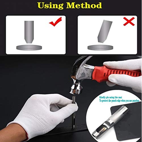 5 Pack Leather Hole Punch Cutter Round Hollow Hole Punch Cutter To...