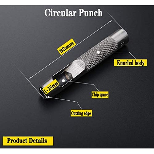 5 Pack Leather Hole Punch Cutter Round Hollow Hole Punch Cutter To...