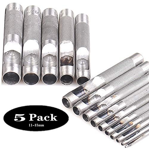 5 Pack Leather Hole Punch Cutter Round Hollow Hole Punch Cutter To...