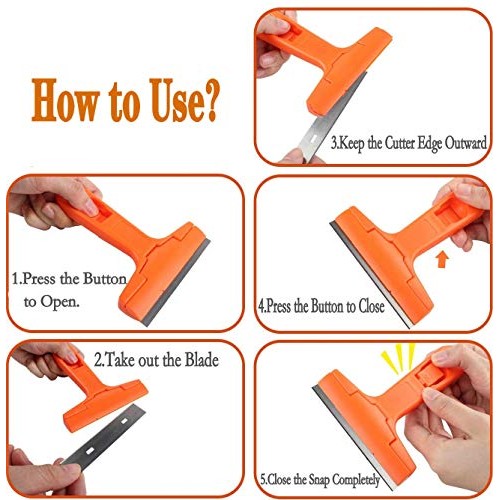 Glass Scraper Razor Blade,Paint Scraper,Window scraper for Remover...