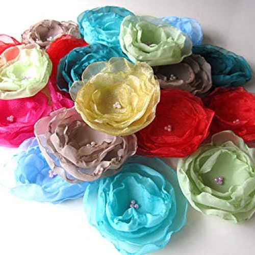 VINEX Pack of 10 Yard 58” inch Wide Bridal Solid Sheer Organza Bri...