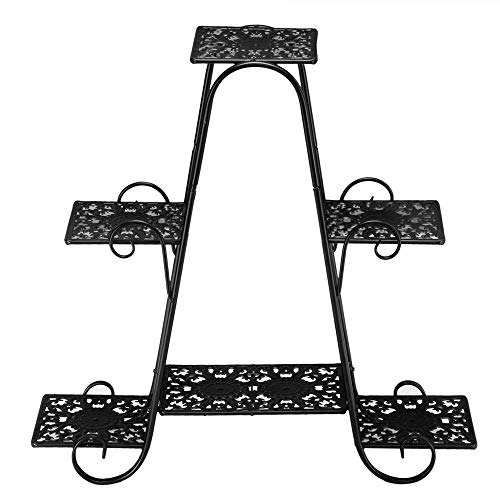 VINGLI 6 Tier Metal Plant Stand, Decorative Flower Pot Rack Plante...