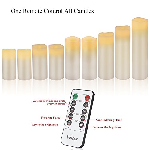 Vinkor Flameless Candles Battery Operated Candles 4 5 6 7 8 9...