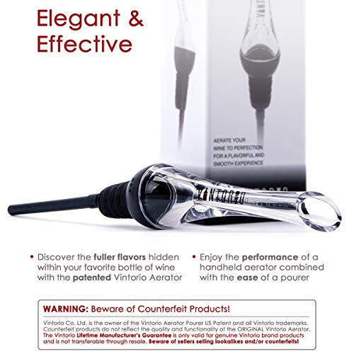 Vintorio Wine Aerator Pourer - Premium Aerating Pourer and Decante...
