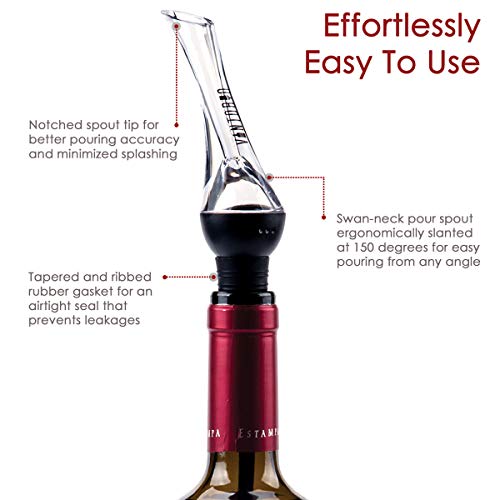 Vintorio Wine Aerator Pourer - Premium Aerating Pourer and Decante...