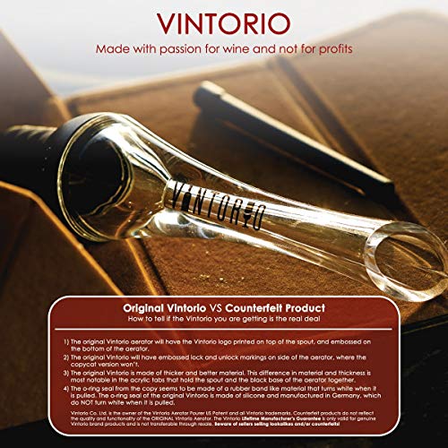Vintorio Wine Aerator Pourer - Premium Aerating Pourer and Decante...