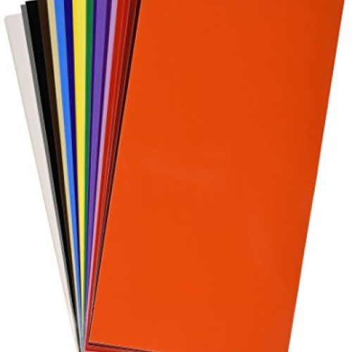 Vinyl Ease 6 x 12 30 Sheets Assorted Colors Gloss Permanent Adhe...